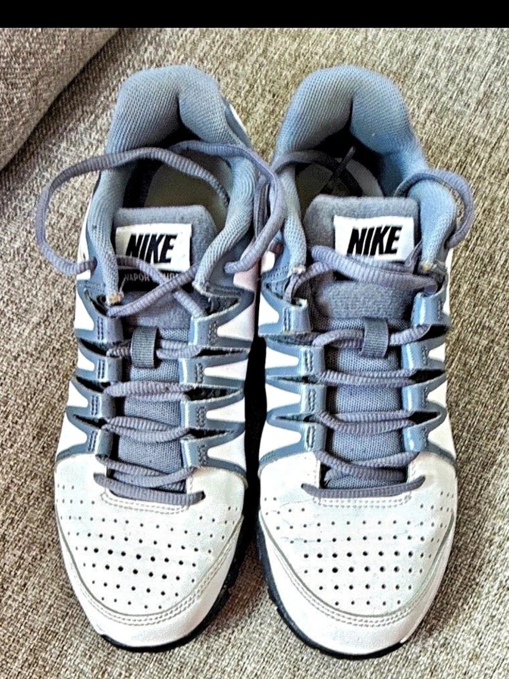 Nike Vapor Court Tennis Pickleball 42Sneakers White & Gray US 8